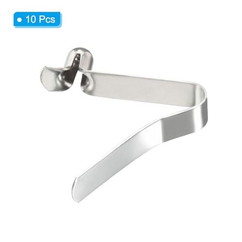 PATIKIL カヤックパドルスナップ8x6mm テントポールクリップ10個セット スチールV字型シングルピンプッシュボタンスプリングクリップ |  | 02