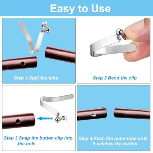 PATIKIL カヤックパドルスナップ8x6mm テントポールクリップ10個セット スチールV字型シングルピンプッシュボタンスプリングクリップ |  | 03