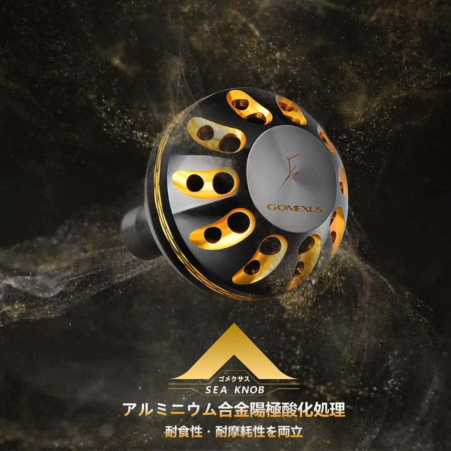 ゴメクサス リールハンドル 21セルテートSW 専用リールハンドル ダイワ スピニングリール 適用 70mm パワーハンドル 超々ジュラルミン素 |  | 02