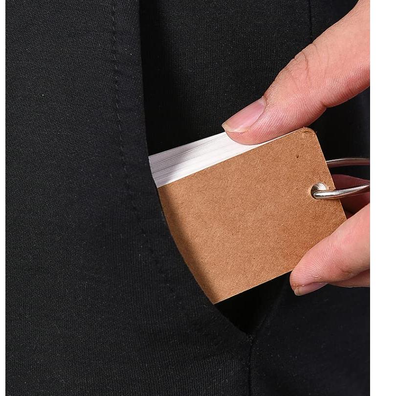 単語帳 暗記カード 大きめ 600枚 単語カード リング 英語 中学 暗記帳 ブラウン |  | 05