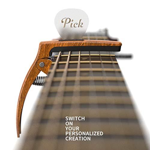 TANMUS カポタスト 、三イン一亜鉛合金ギターカポタスト，アコースティックギター&エレクトリックギター用ピッククリップ＆ピック*4付き弦楽器 |  | 06