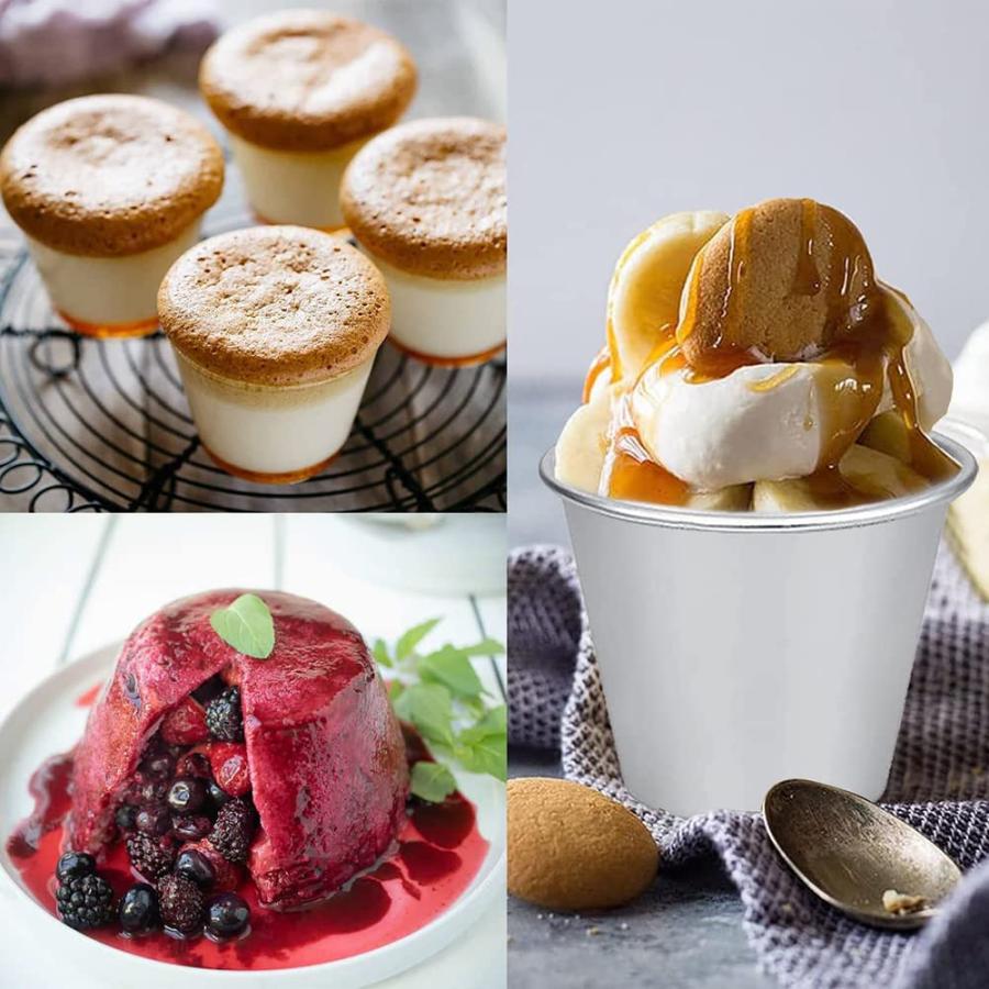 ESTVLB プリン型 アルミ ケーキ型 ミニアルミ型 プリンカップ ケーキの型 DIY クッキングプディングカップ タルト型 マフィンカップケ |  | 05