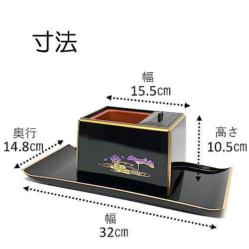 お焼香 セレクト6点セット 黒（フチ金） 5寸 香炉・焼香盆・お香・香炭・灰・灰ならし 国産 日本製 |  | 03