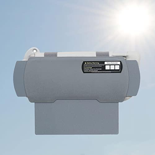 WANPOOL 車用 バイザー 日除け エクステンダー 窓用シェード アンチグレア サンブロッカー 運転席/助手席用 1点 グレー | 