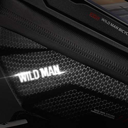 WILD MAN 防水電話ホルダータイプ自転車ハンドルバーバッグタッチスクリーン付き6.7インチ未満の電話用（X1黒） |  | 04