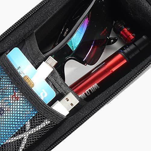 WILD MAN 防水電話ホルダータイプ自転車ハンドルバーバッグタッチスクリーン付き6.7インチ未満の電話用（X1黒） |  | 08