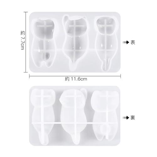 サムコス シリコンモールド 猫 筆置き 立体 匹の猫 猫の背中 UVレジン エポキシ樹脂 DIY ハンドメイド かわいい 樹脂 工芸品 装飾品 |  | 01