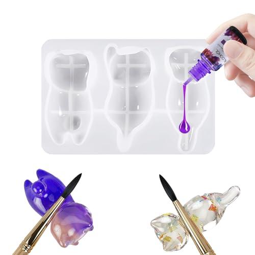 サムコス シリコンモールド 猫 筆置き 立体 匹の猫 猫の背中 UVレジン エポキシ樹脂 DIY ハンドメイド かわいい 樹脂 工芸品 装飾品 |  | 02