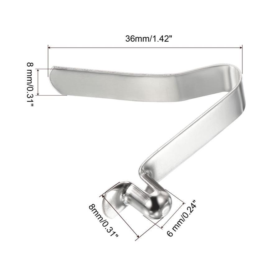 PATIKIL 8x6mm カヤックパドルスナップ 8個入り ポールプッシュボタン スプリングクリップ 鋼 中空ボタン ロッキングチューブ シン |  | 01