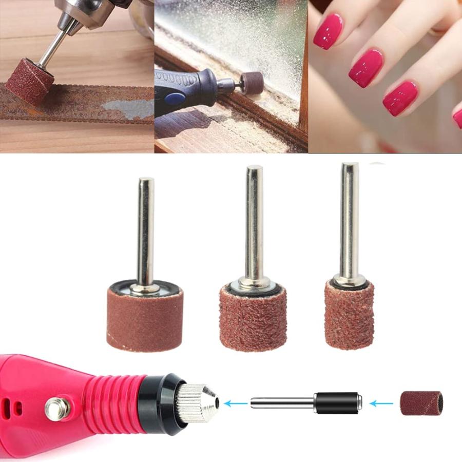 Wolfride 132個セット サンディングバンド ルーターヤスリ 電動ヤスリ 電動ルーター ドリルプレス用 ネイルオフ ネイルビット 180 |  | 05