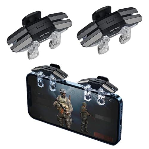 ESJNNK コントローラー PUBG 荒野行動 6本指 2個パック 携帯ゲーム ジョイスティック モバイル スマホ 左右兼用 高感度 高速反応 | 