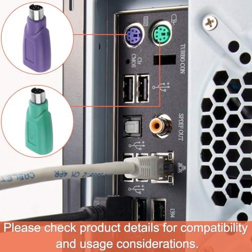 【互換品】 Xiatiaosann USB - PS/2変換アダプタキーボードマウス- PS2変換コネクタメスオス PS2 ジャック - USB A |  | 03