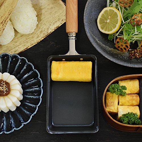 和平フレイズ 燕三条 黒皮鉄 弁当用 玉子焼き 卵焼き 9×14cm IH対応 ガス 木のハンドル 日本製 厳選素材 GR-9744 |  | 02