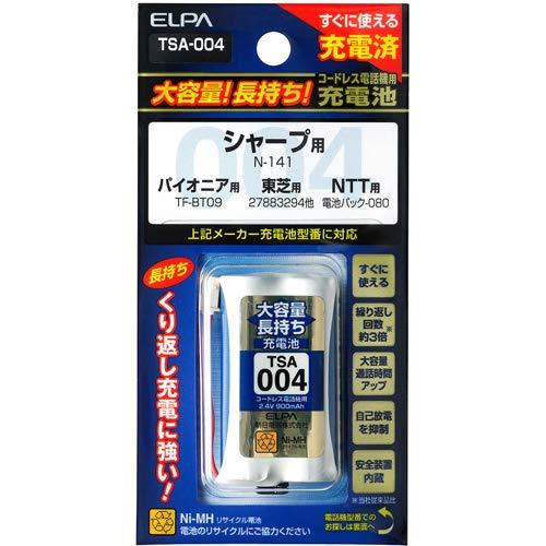 ELPA エルパ 子機用 大容量長持ち充電池 TSA-004 |  | 01