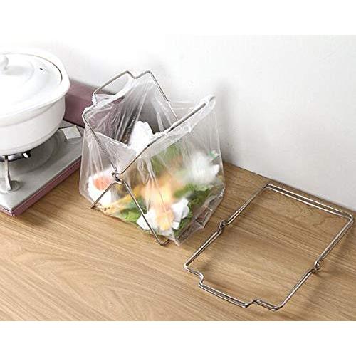 STK ゴミ袋ハンガー スタンド 折り畳み レジ袋ハンガー 雑巾ハンガー ゴミ袋スタンド 掛け式 分別 持ち運び コンパクト 1個セット |  | 01