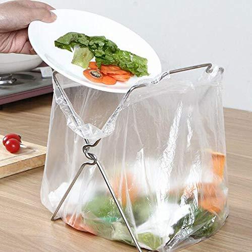 STK ゴミ袋ハンガー スタンド 折り畳み レジ袋ハンガー 雑巾ハンガー ゴミ袋スタンド 掛け式 分別 持ち運び コンパクト 1個セット |  | 03