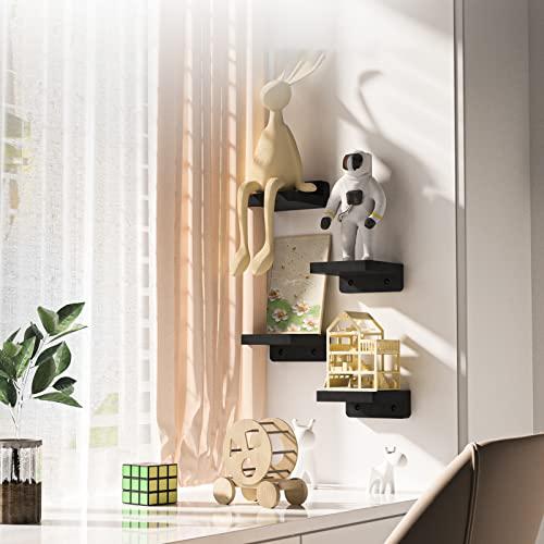 SRIWATANA 壁掛けラック ウォールシェルフ 小さい 飾り棚 4個セット ブラック |  | 01