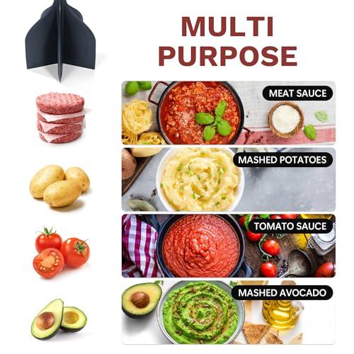 Li&Zhao 挽肉チョッパーツール - 挽肉用ミートチョッパー 挽肉スmasher ハンバーガースmasherツール 挽肉マッシャー 肉用スパ |  | 01