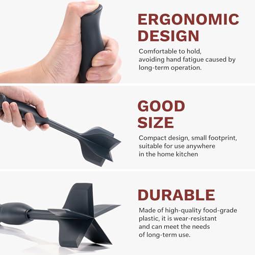 Li&Zhao 挽肉チョッパーツール - 挽肉用ミートチョッパー 挽肉スmasher ハンバーガースmasherツール 挽肉マッシャー 肉用スパ |  | 04