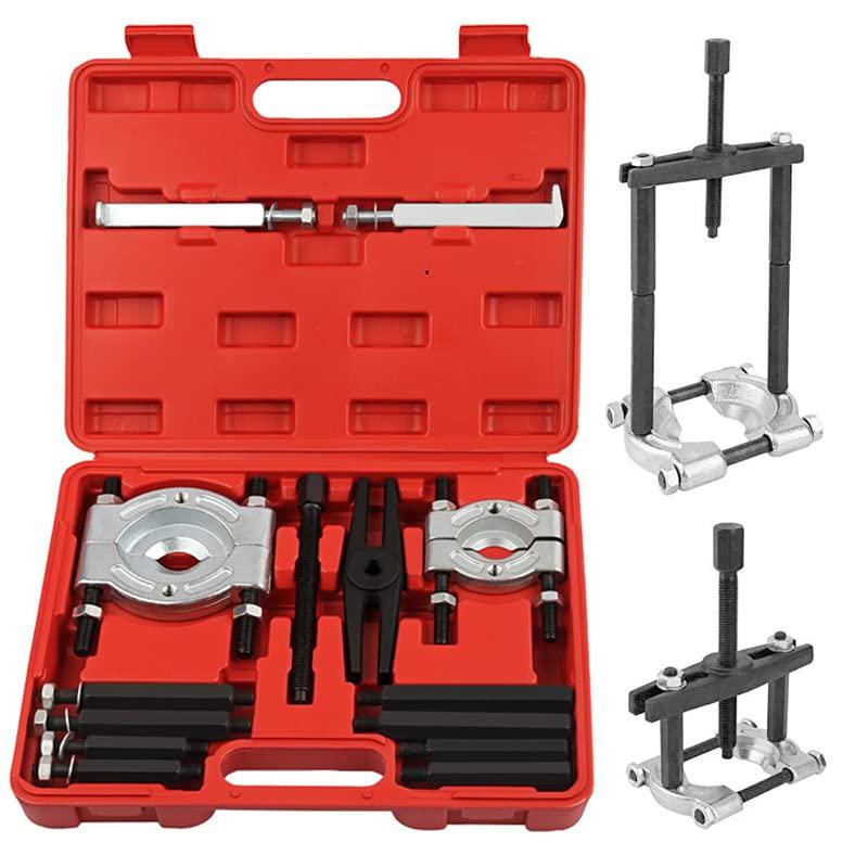 aleawol ベアリングセパレーター 14点セット 品質のアップグレード ベアリングプーラー 5トンの容量爪掛け式 ギヤプーラー ベアリング外 | 