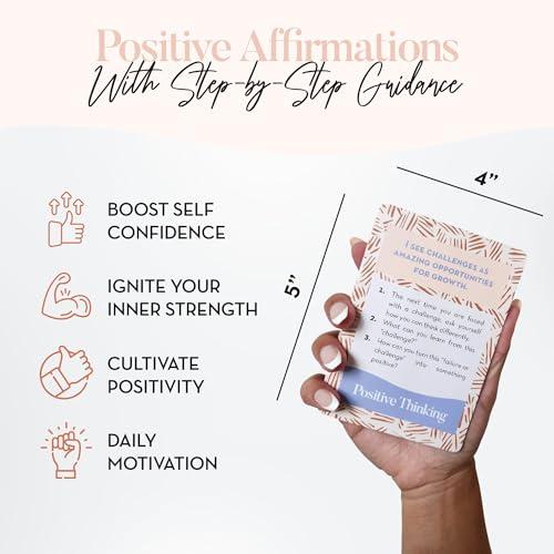 52枚のセルフケアアファメーションカード - 不安&ストレス解消 瞑想 マインドフルネス リラクゼーション用 |  | 01