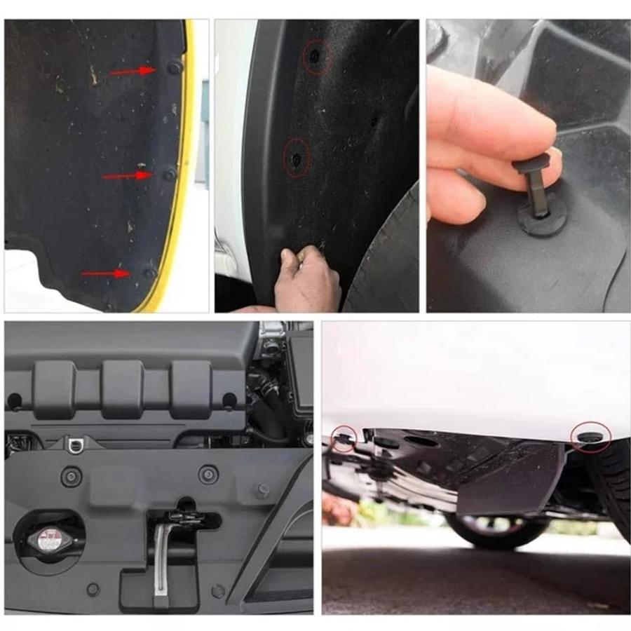 HiLiBoom プラスチック製リベット 自動車フェンダー バンパークリップ 保持クリップ リムクリップ 押し込み式 取り付け簡単 固定用 ユニ |  | 05