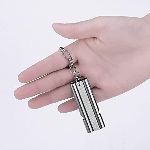 ホイッスル 防災 アルミ製 笛 救援 8枚セット キーチェーン付き 金色/銀色 |  | 07