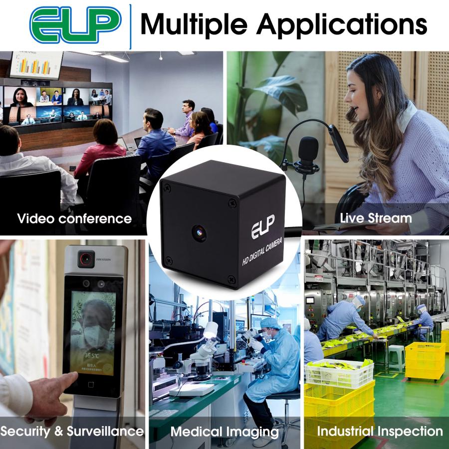 ELP 4800万画素 Webカメラ オートフォーカス 広角 小型 USB