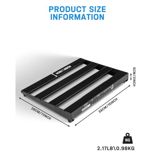 STRICH 電源内蔵エフェクターボード 38 x 28cm 0.98kg 軽量アルミ合金製ペダルボード ペダルケーブル バッグ フックループス |  | 05