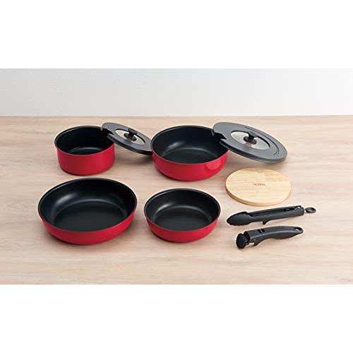 サーモス デュラブルシリーズ 取っ手のとれるフライパン9点