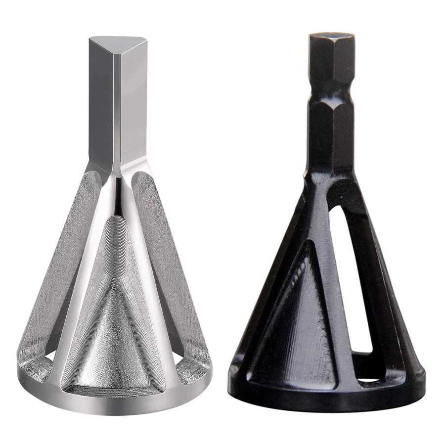 2ピース 外部面取りツール バリ取りビット ステンレス鋼金属削除バリ修理ツール バリ取り外部面取りツールビット 作業工具 電動ドリルに適応 | 