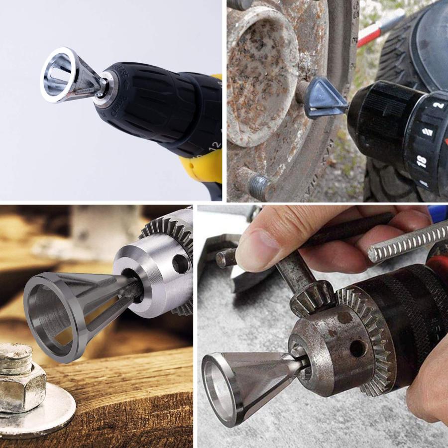 2ピース 外部面取りツール バリ取りビット ステンレス鋼金属削除バリ修理ツール バリ取り外部面取りツールビット 作業工具 電動ドリルに適応 |  | 08