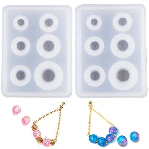 球体 シリコンモールド２個セット ハンドメイドシリコン型 6サイズ（9mm/12mm/15mm/16mm/20mm/25mm）初心者向き 度 ソ | 