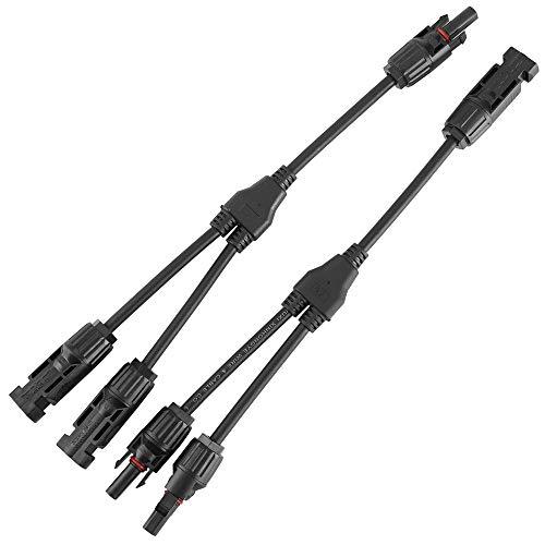 YCIND IARLION mc4 並列 コネクタ 分岐 ソーラーパネル用 延長ケーブル Yケーブル Y字型 ソーラー 並列 1M2F + 2M | 