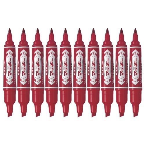 ゼブラ 油性ペン ハイマッキー 赤 10本 B-MO-150-MC-R | 