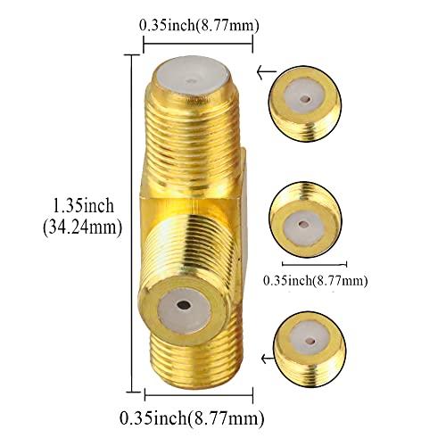 F スプリッター3ウェイコネクター TUOLNK Fメス-デュアルFメストリプルティーコネクター TV ビデオ用 T字型 アダプター VCR ア |  | 01