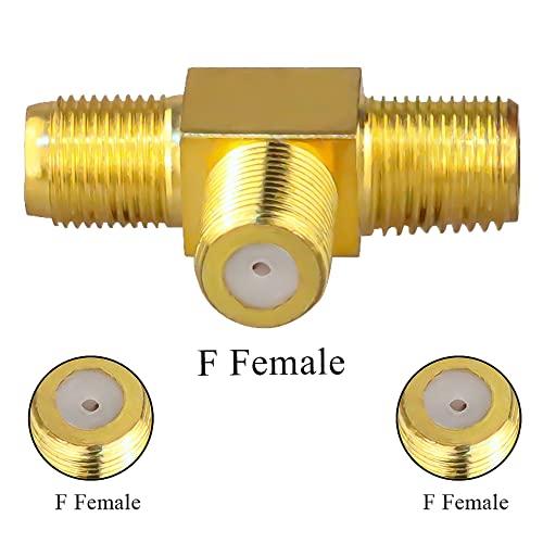 F スプリッター3ウェイコネクター TUOLNK Fメス-デュアルFメストリプルティーコネクター TV ビデオ用 T字型 アダプター VCR ア |  | 04