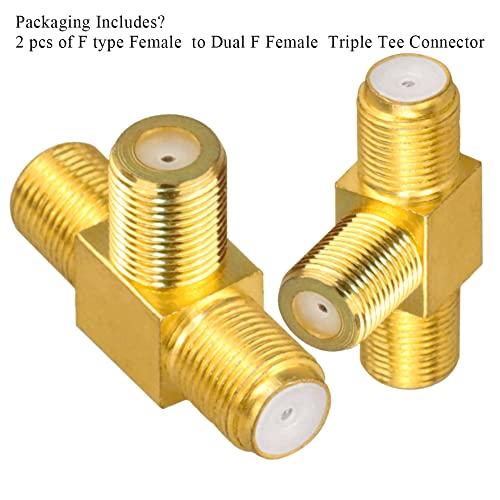 F スプリッター3ウェイコネクター TUOLNK Fメス-デュアルFメストリプルティーコネクター TV ビデオ用 T字型 アダプター VCR ア |  | 06
