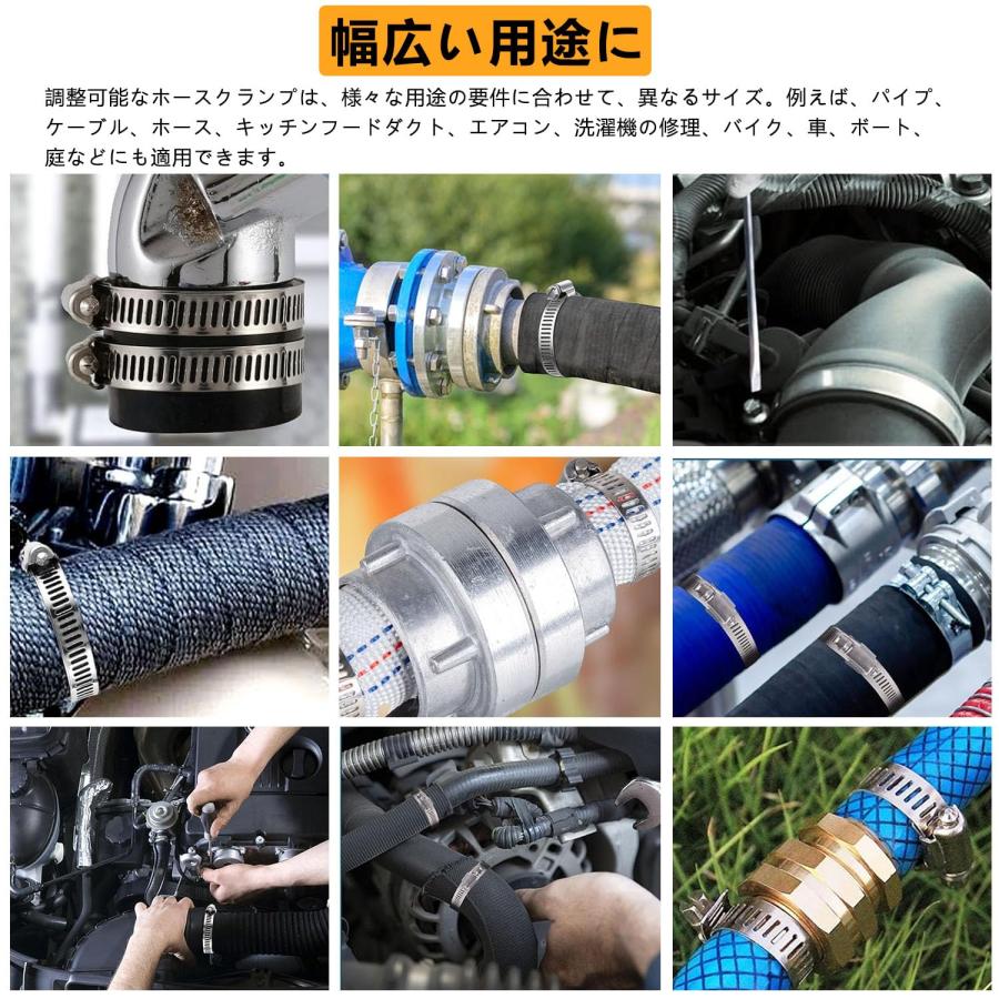 SODOI バイクパーツ マフラーバンド ホースバンド 304ステンレス フリーカット クランプ バンド 長さ調整 排気ダクト 汎用 耐熱 固定 |  | 05