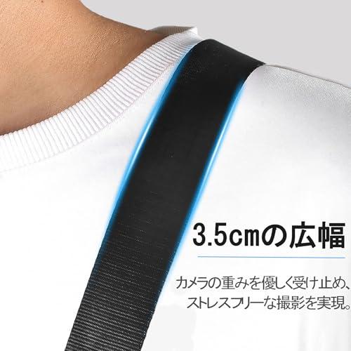 フォルイ カメラストラップ 幅35mm 長さクイック調整 耐摩耗性 一眼レフ/ミラーレス対応 おしゃれ デジカメ 首掛けストラップ 斜めがけ 落 |  | 02