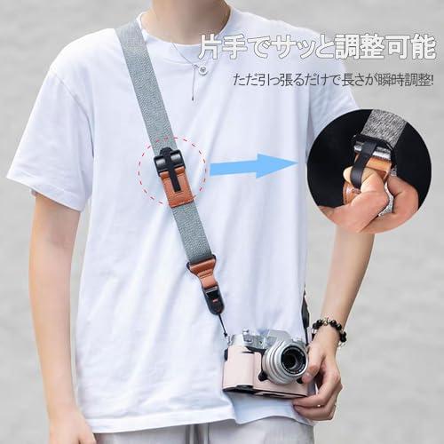 フォルイ カメラストラップ 幅35mm 長さクイック調整 耐摩耗性 一眼レフ/ミラーレス対応 おしゃれ デジカメ 首掛けストラップ 斜めがけ 落 |  | 03