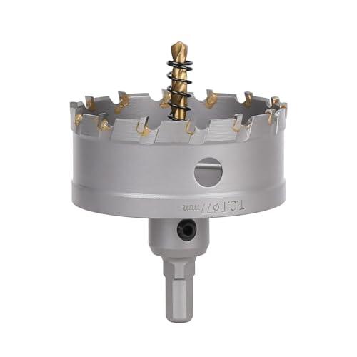 【互換品】 Vearter 77mm 超硬 ホールソービットT.C.T素材カーバイドコバルトスチールカッターステンレススチールシートアイアンメタルカッ | 