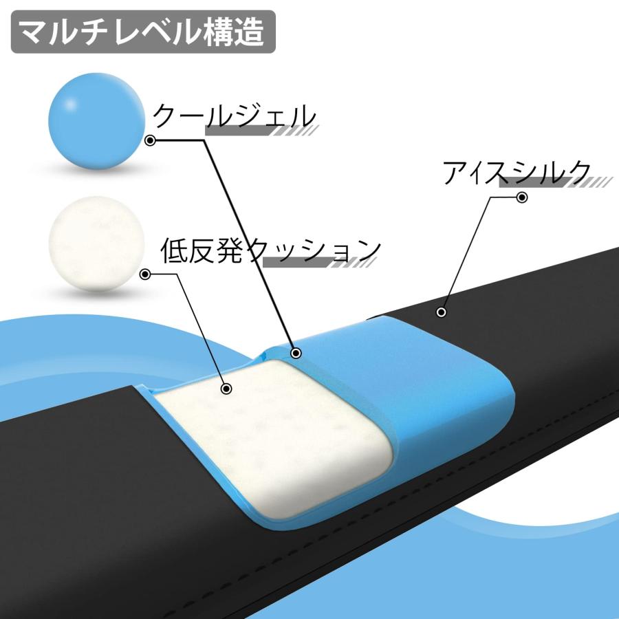 Faluber リストレスト アームレスト パームレスト 低反発キーボードクッション おしゃれ すべり止め付 人間工学デザイン M - TKL |  | 04