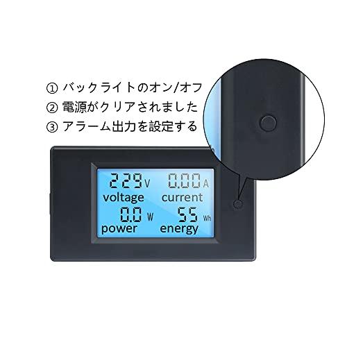 ACボルトアンペア電力計80-260V100A KT-D135LCDディスプレイデジタルボルトアンペア電流計電力計パワーエネルギーゲージ変流器C |  | 04