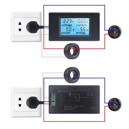 ACボルトアンペア電力計80-260V100A KT-D135LCDディスプレイデジタルボルトアンペア電流計電力計パワーエネルギーゲージ変流器C |  | 05