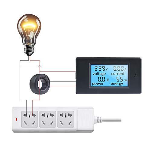 ACボルトアンペア電力計80-260V100A KT-D135LCDディスプレイデジタルボルトアンペア電流計電力計パワーエネルギーゲージ変流器C |  | 06