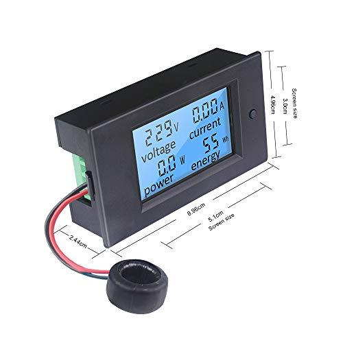 ACボルトアンペア電力計80-260V100A KT-D135LCDディスプレイデジタルボルトアンペア電流計電力計パワーエネルギーゲージ変流器C |  | 07