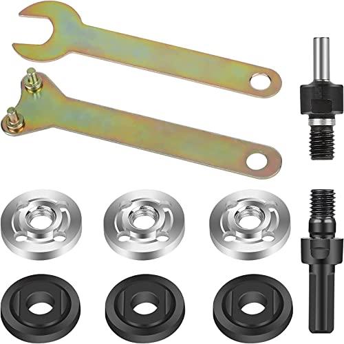 アングルグラインダーアタッチメント 10個セット 内外周フランジ フランジ継手 交換工具レンチ ナット グラインダー用取付取り外し道具 | 