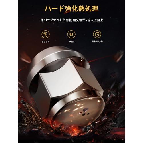 MIKKUPPA ホイールナット M12×P1.5 ホンダ・三菱・ダイハツ・トヨタ・マツダに適用 テーパ一座 ナット シルバー 19HEX 長さ |  | 03