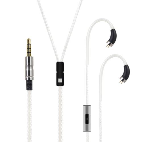 3APLUS plusy35 リケーブル 2Pin イヤホンケーブル 0.78mm マイク付き 3.5mm 銀メッキ 高純度単結晶銅 4芯 イヤ | 